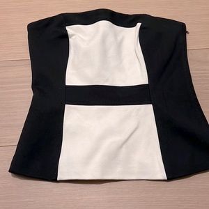WHBM Color Block Ponte Corset Bustier